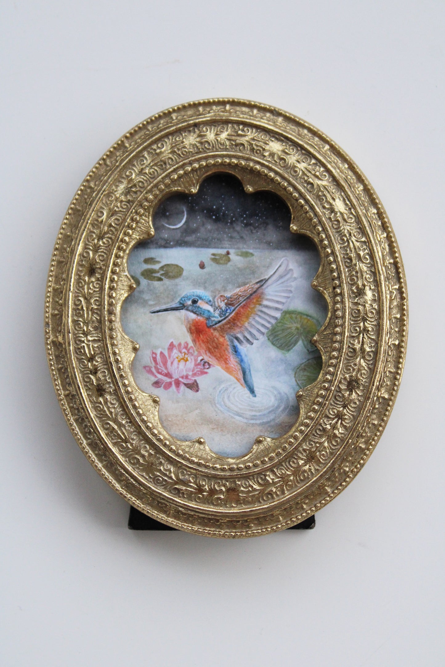 Kingfisher & Fae | Framed Original Painting