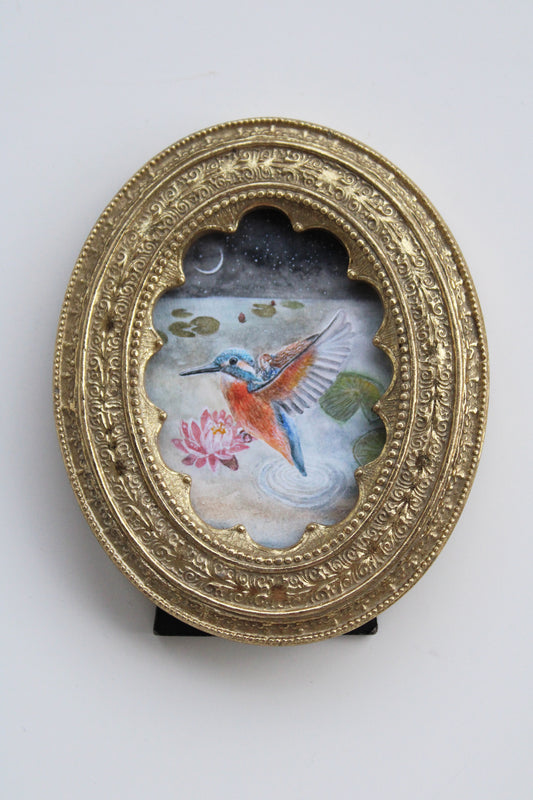 Kingfisher & Fae | Framed Original Painting