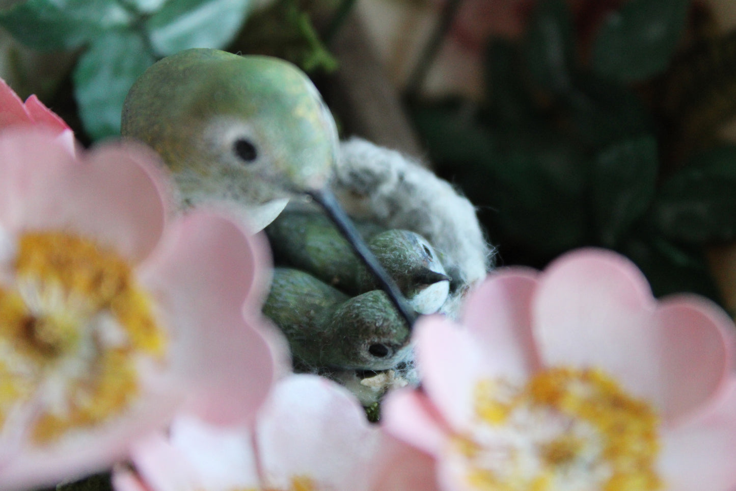 Roses & Hummingbirds | Teacup Sculpture