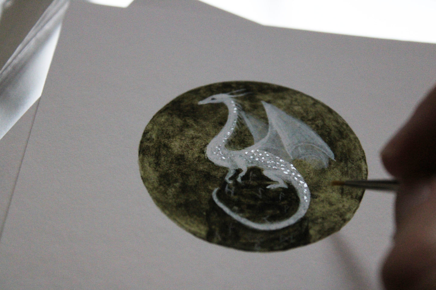 Runic Dragon | 4 x 4 Inch Giclée Print