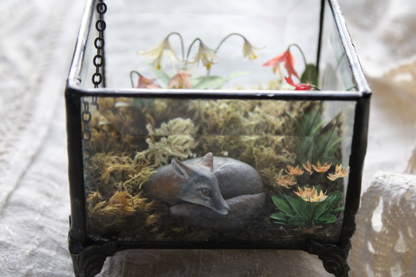 Slowing Down in the Meadowland | Glass Shadowbox Sculpture