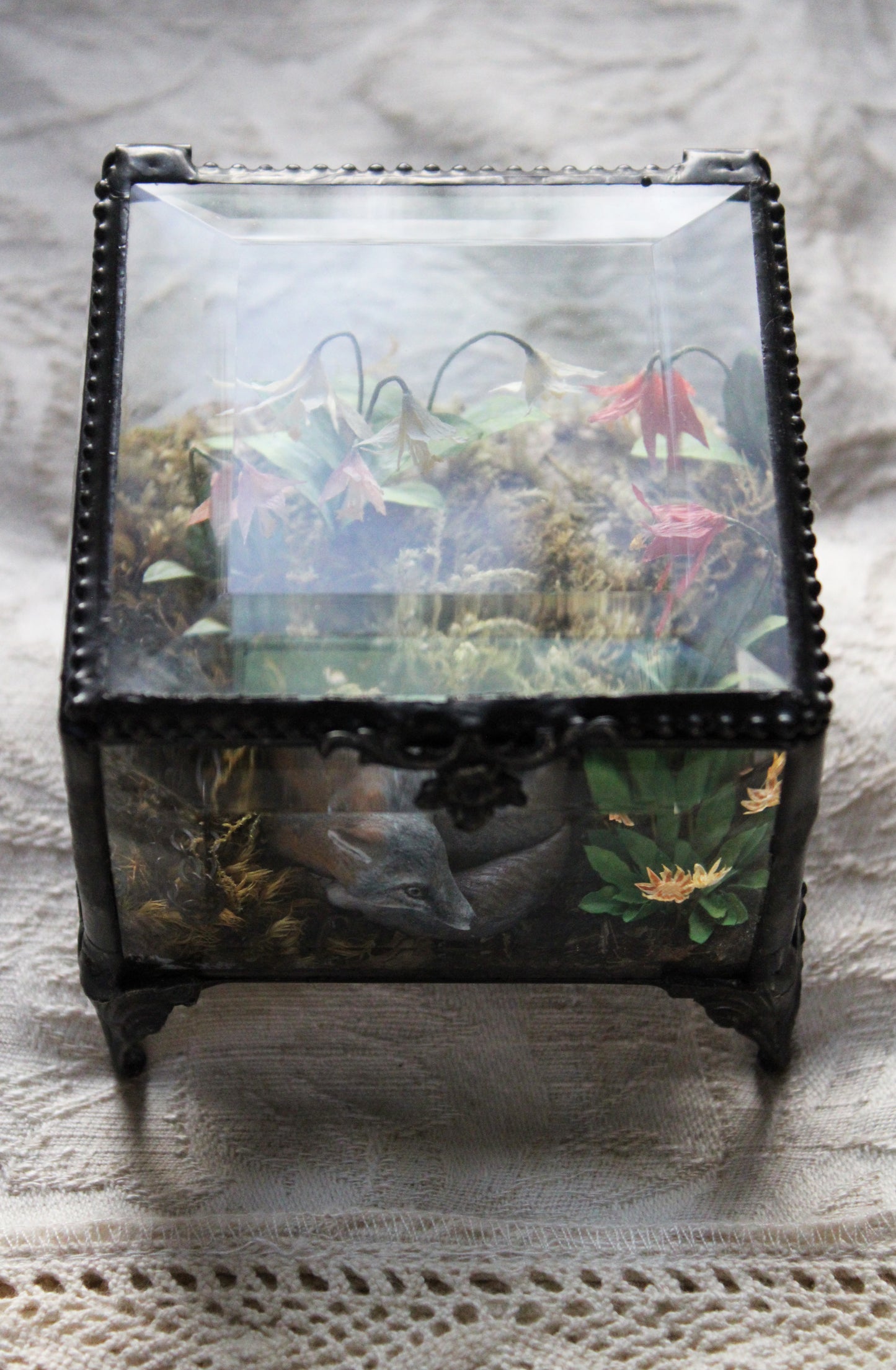 Slowing Down in the Meadowland | Glass Shadowbox Sculpture