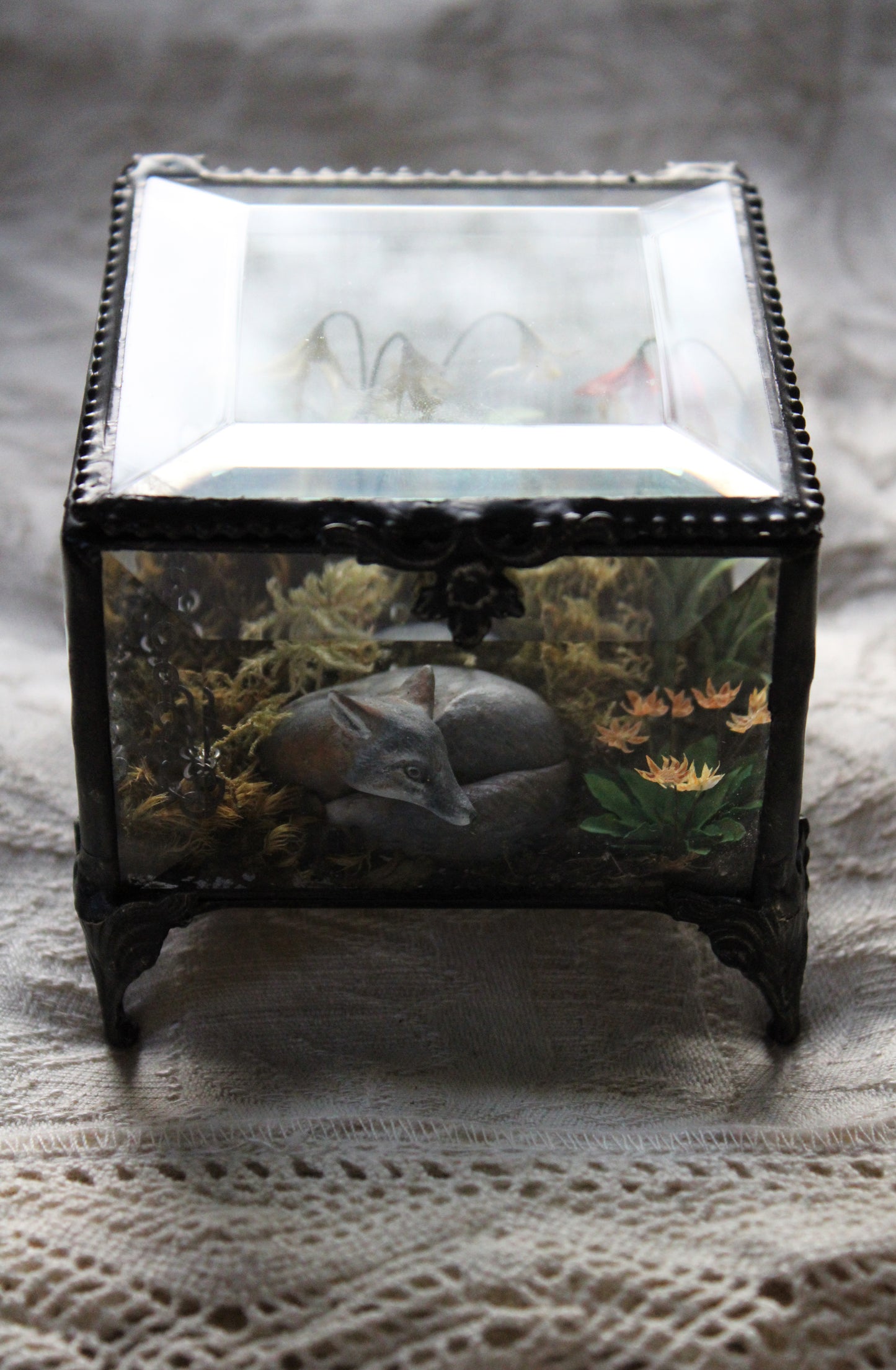 Slowing Down in the Meadowland | Glass Shadowbox Sculpture