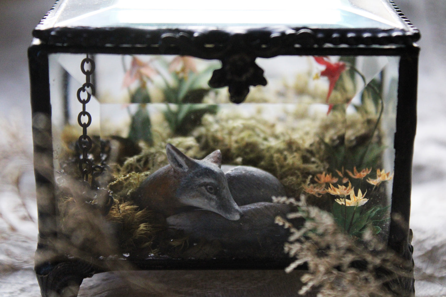 Slowing Down in the Meadowland | Glass Shadowbox Sculpture