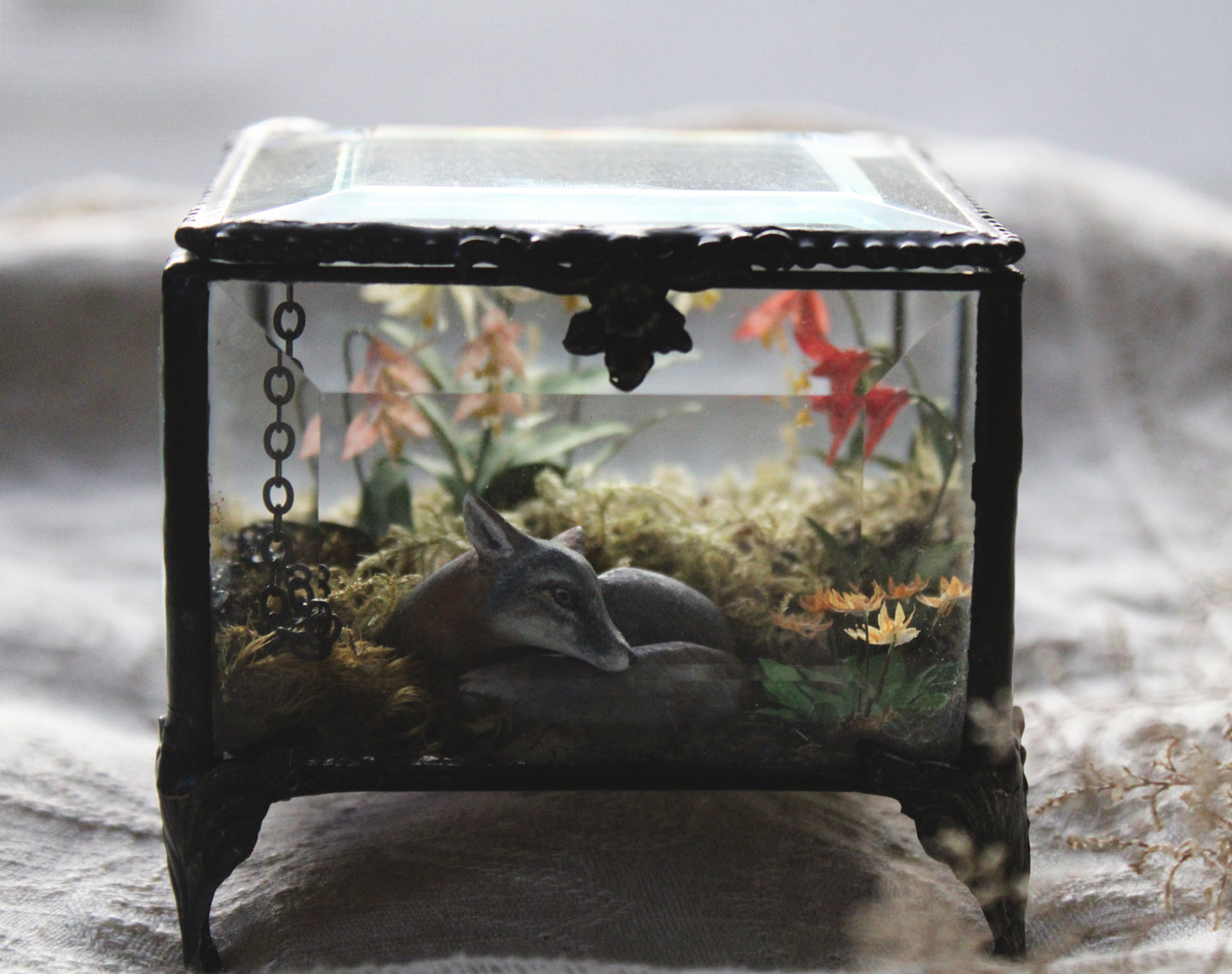 Slowing Down in the Meadowland | Glass Shadowbox Sculpture