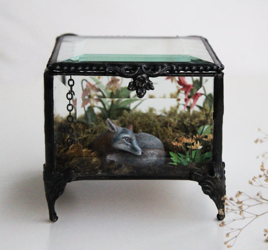 Slowing Down in the Meadowland | Glass Shadowbox Sculpture