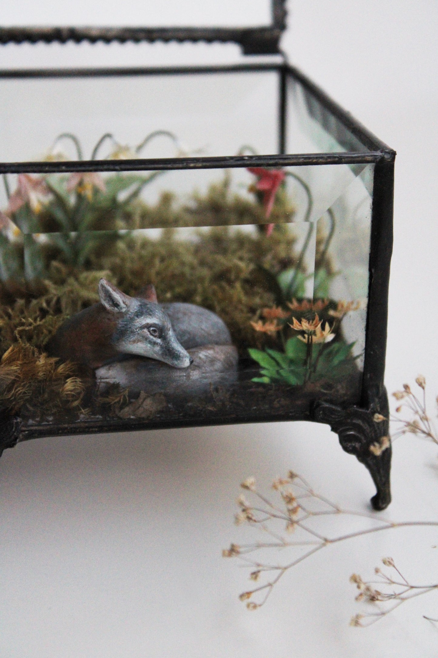 Slowing Down in the Meadowland | Glass Shadowbox Sculpture