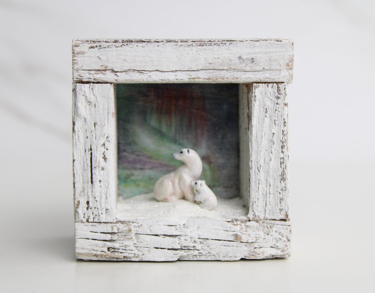 In Winter's Cloak of Color | Wooden Shadowbox