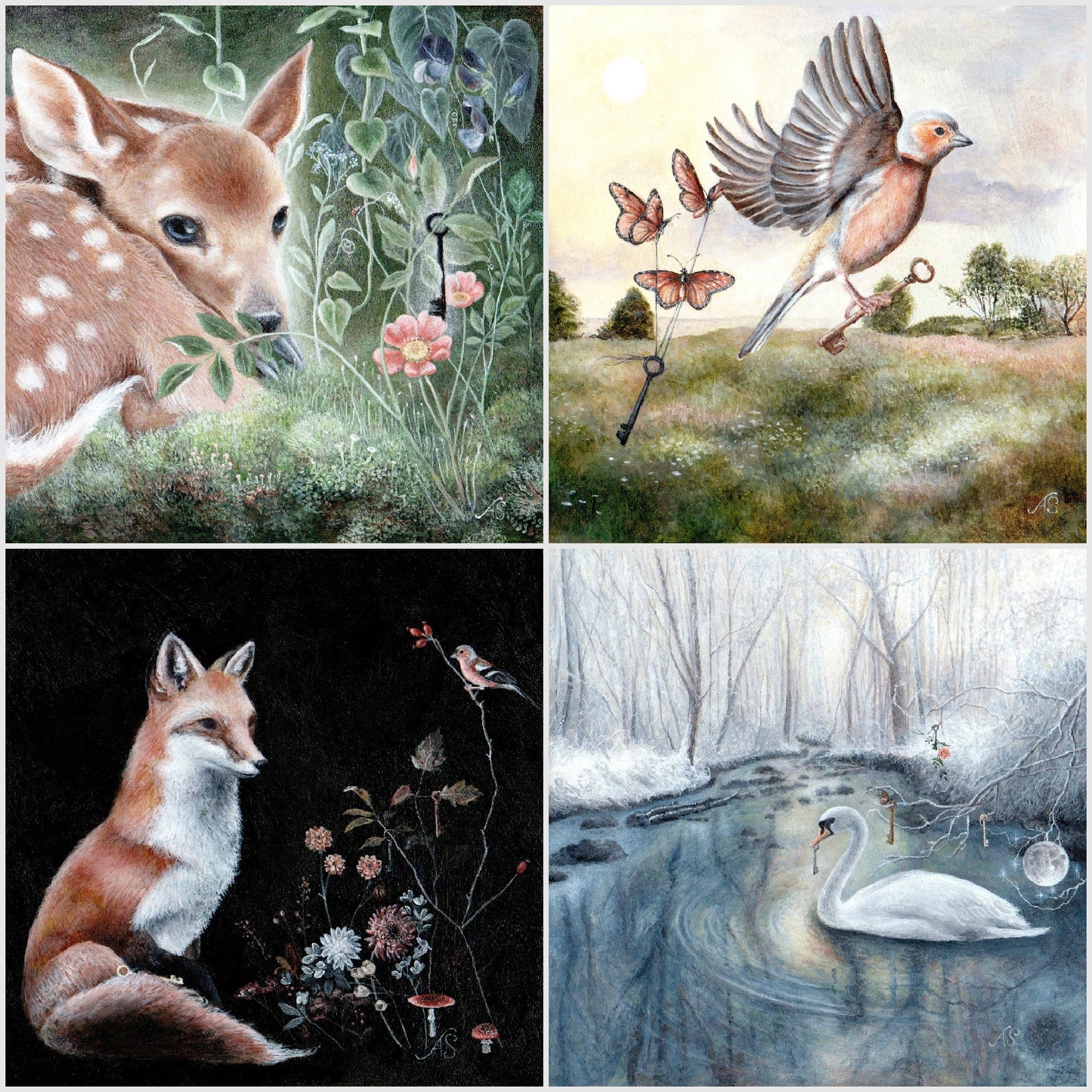 The Four Seasons Key Series | 5 x 5 Inch Giclée Print