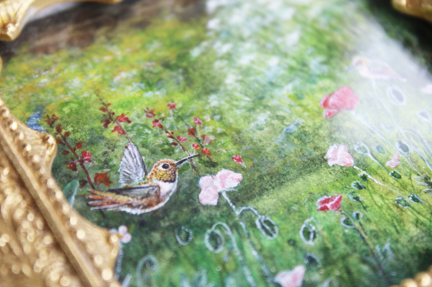 The Dance of the Hummingbird | Original Watercolor Painting