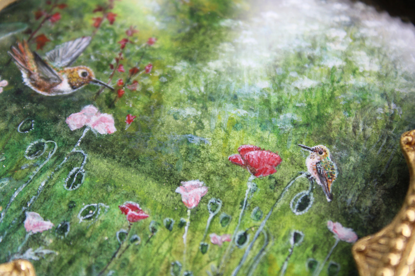The Dance of the Hummingbird | Original Watercolor Painting