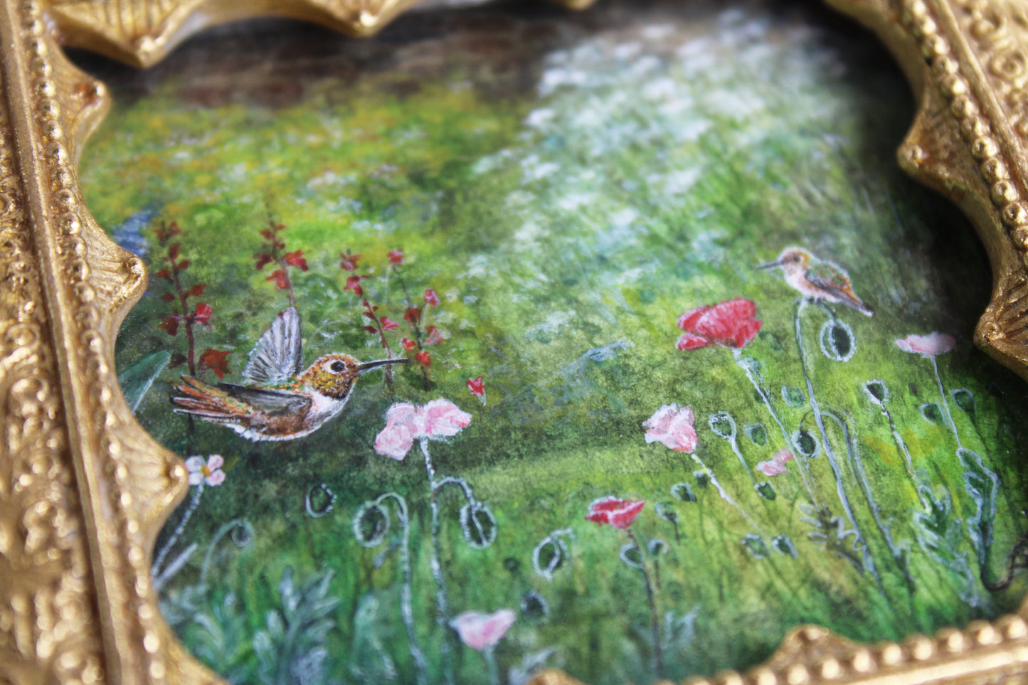 The Dance of the Hummingbird | Original Watercolor Painting