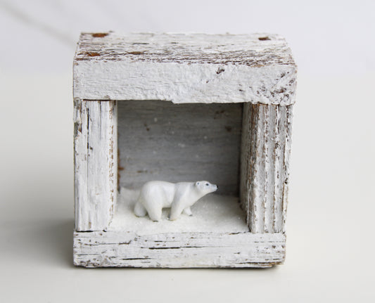 The Stillness of Snowfall | Wooden Shadowbox