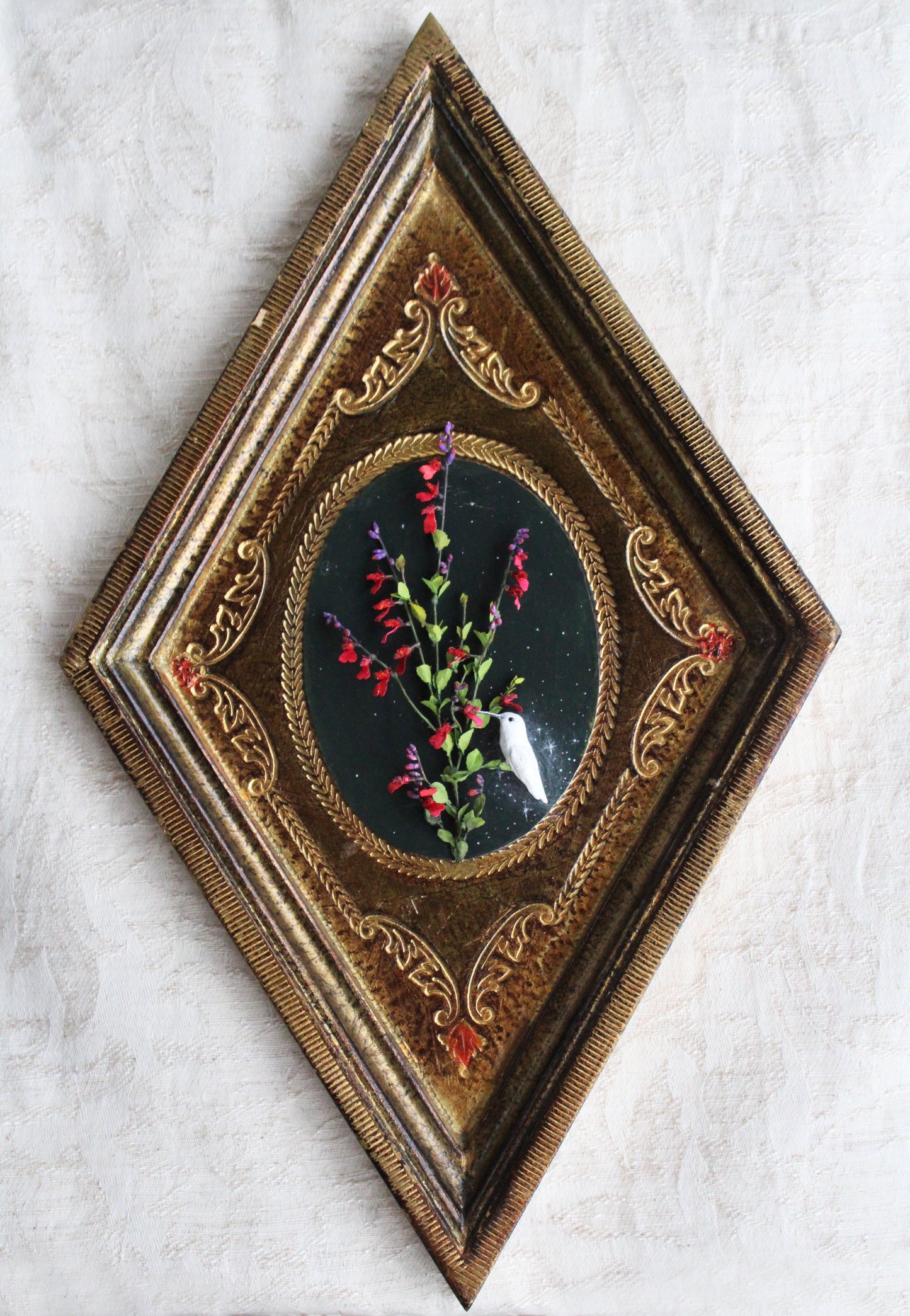 The White Hummingbird | Plaque Sculpture