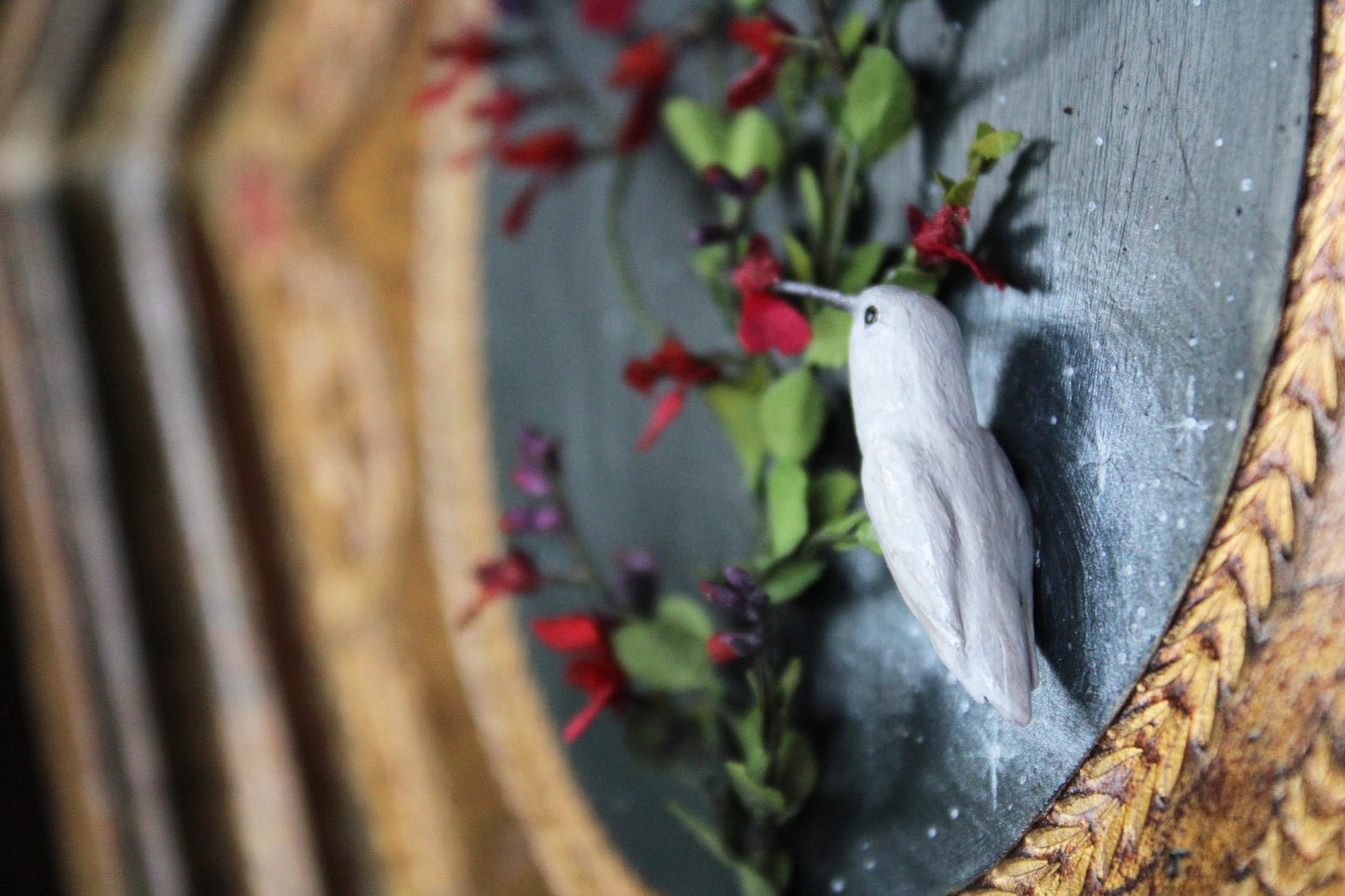 The White Hummingbird | Plaque Sculpture