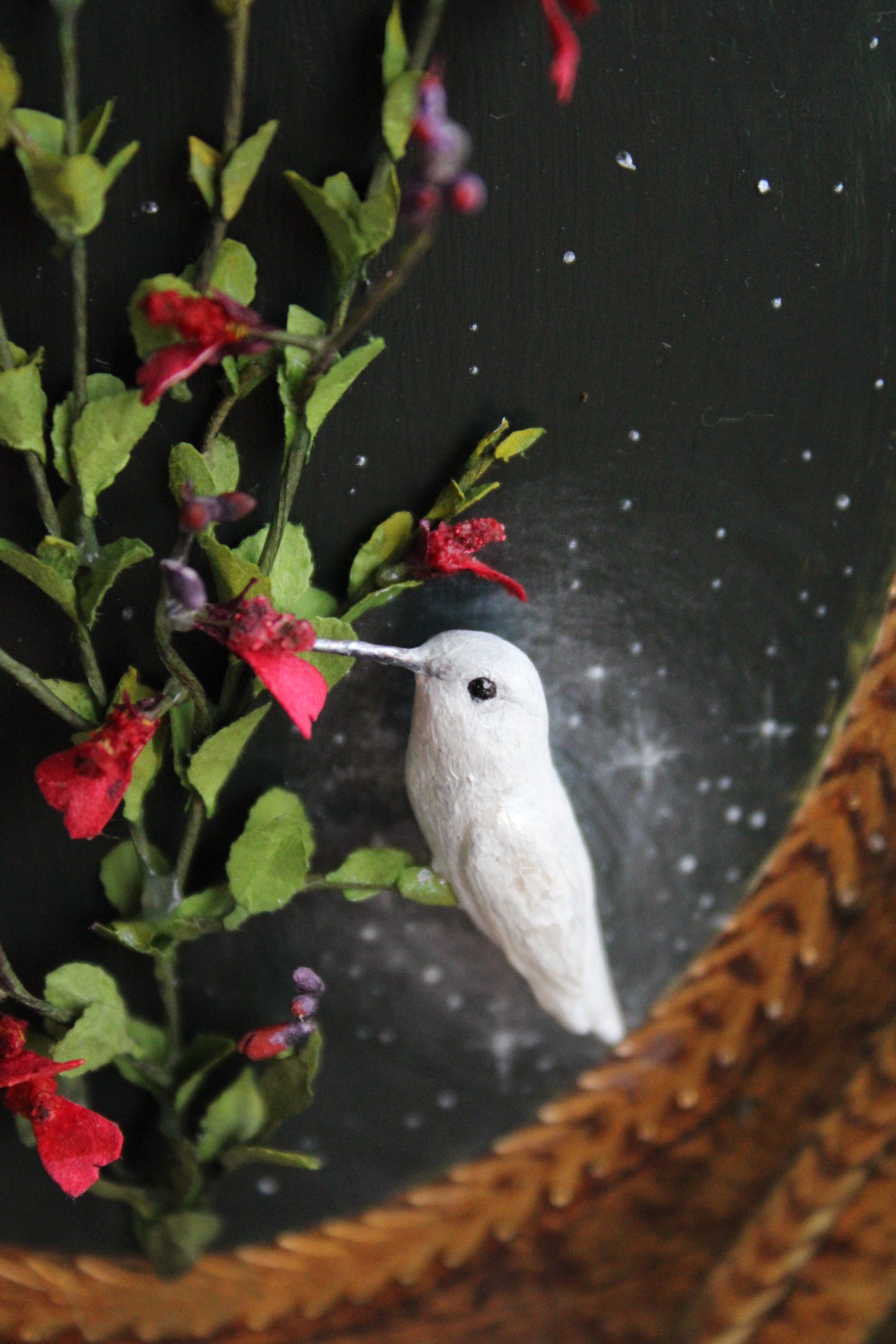 The White Hummingbird | Plaque Sculpture