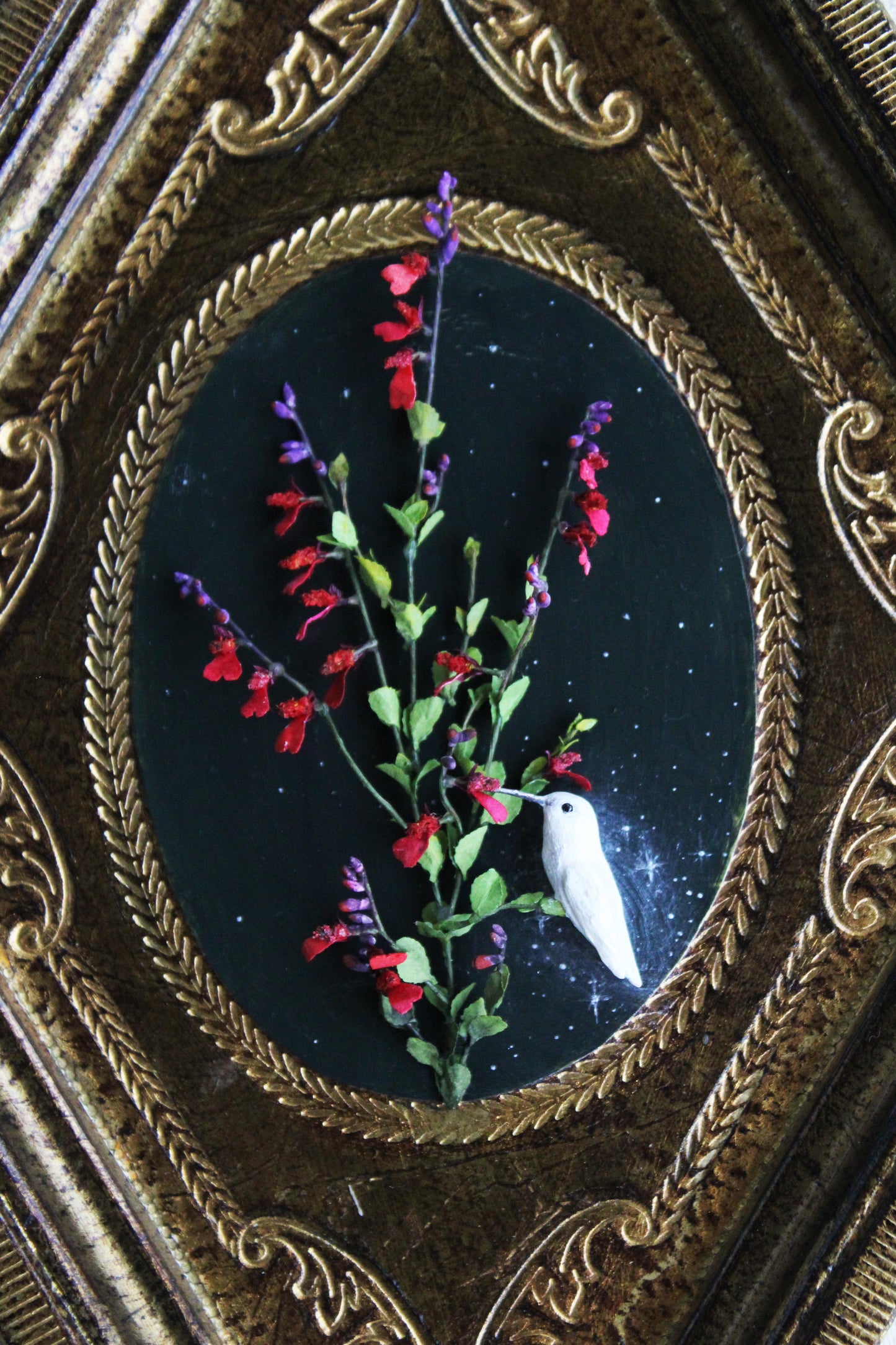 The White Hummingbird | Plaque Sculpture