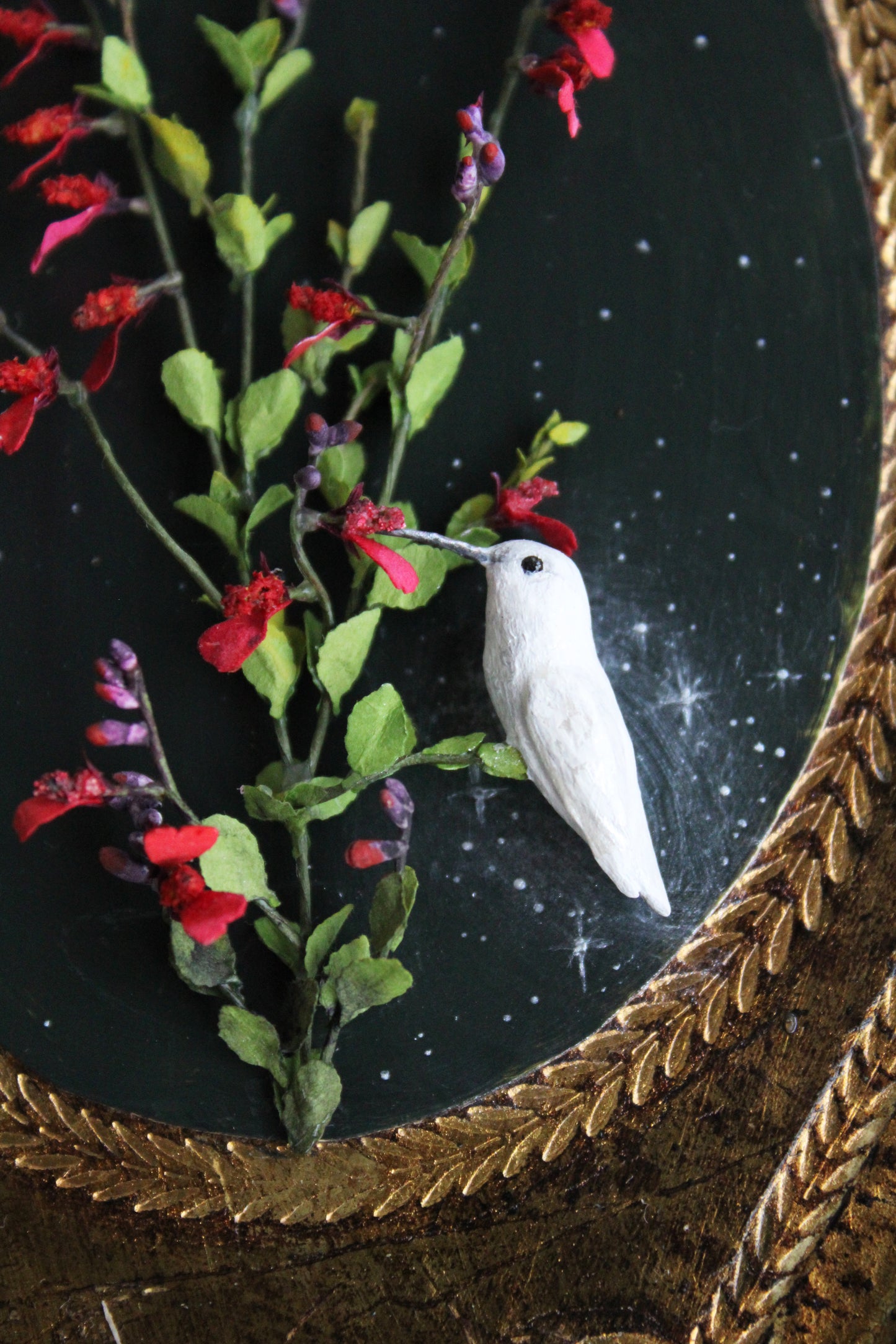 The White Hummingbird | Plaque Sculpture