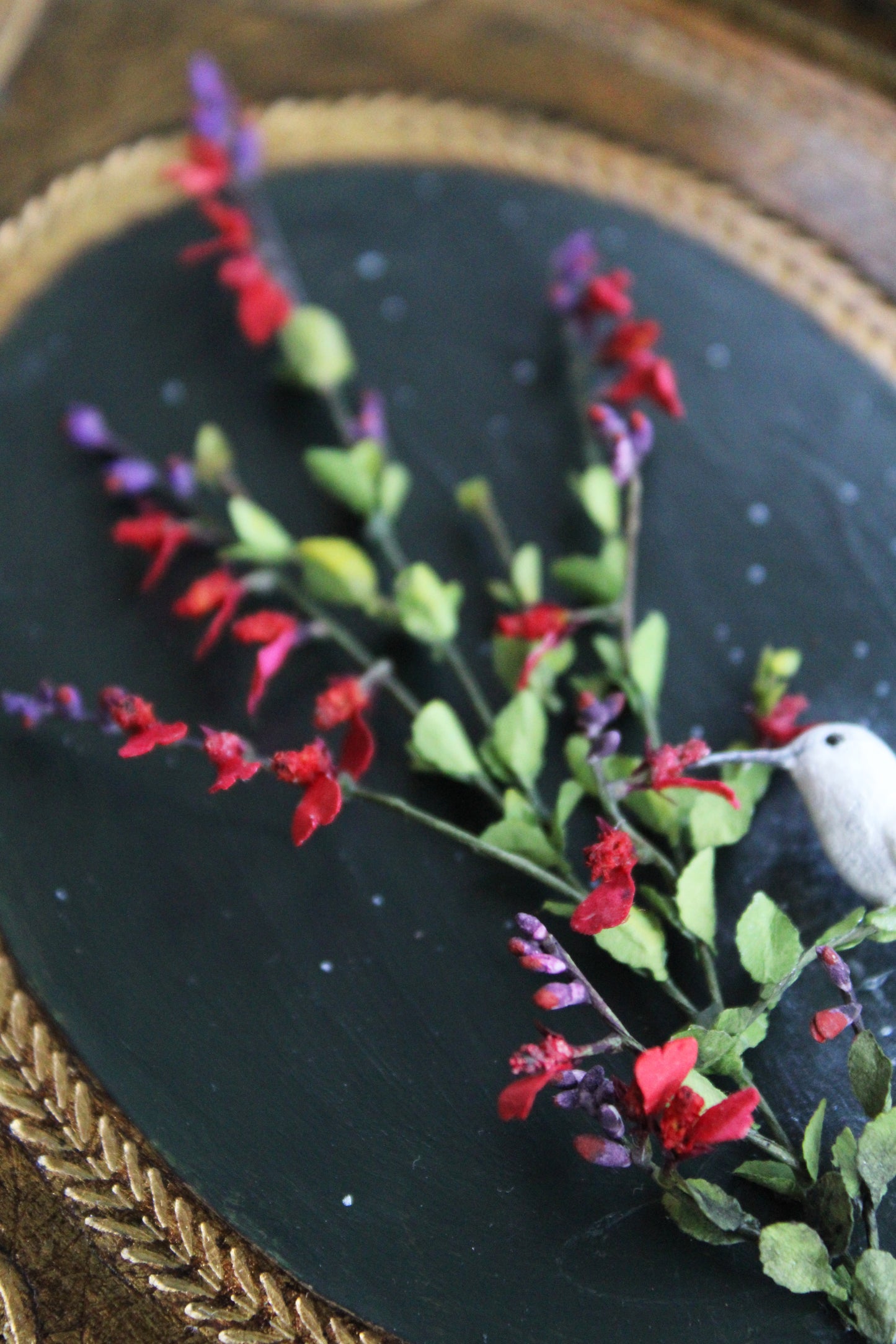 The White Hummingbird | Plaque Sculpture