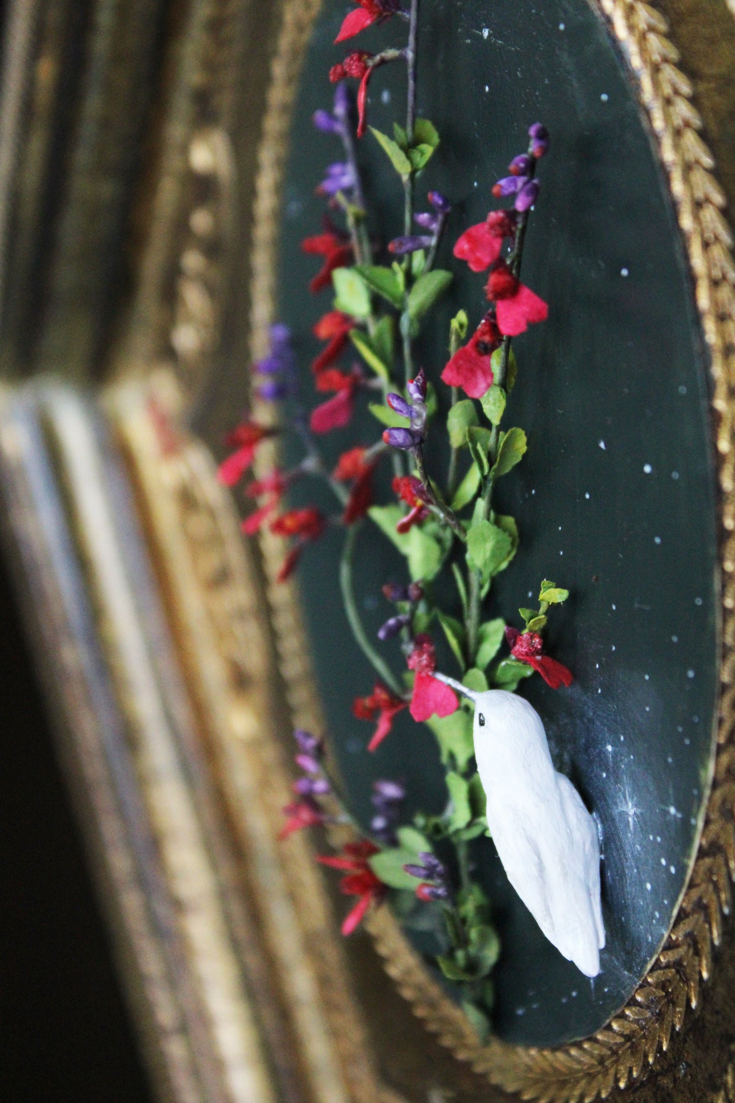 The White Hummingbird | Plaque Sculpture