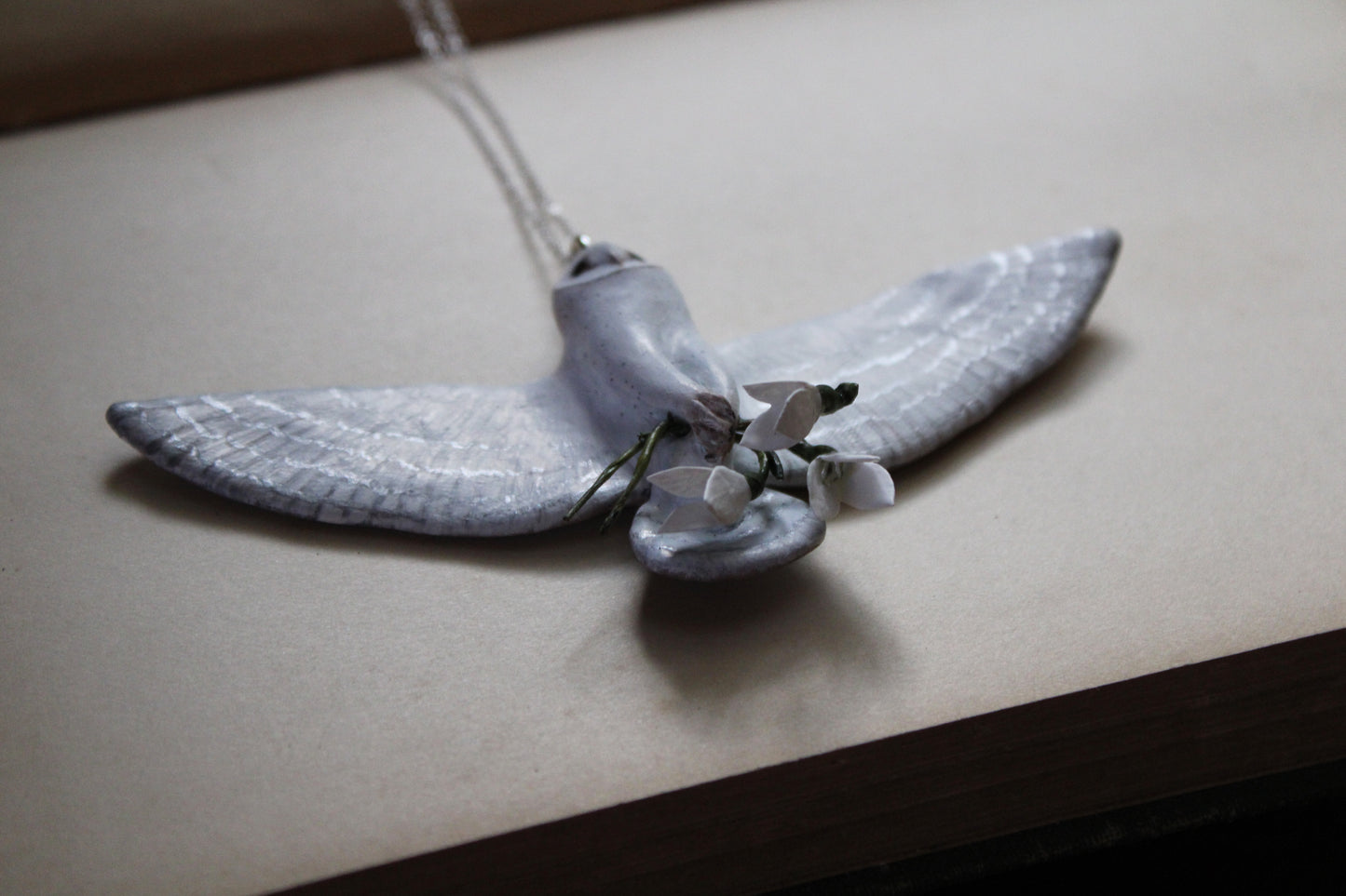 Snowdrop Barn Owl Necklaces