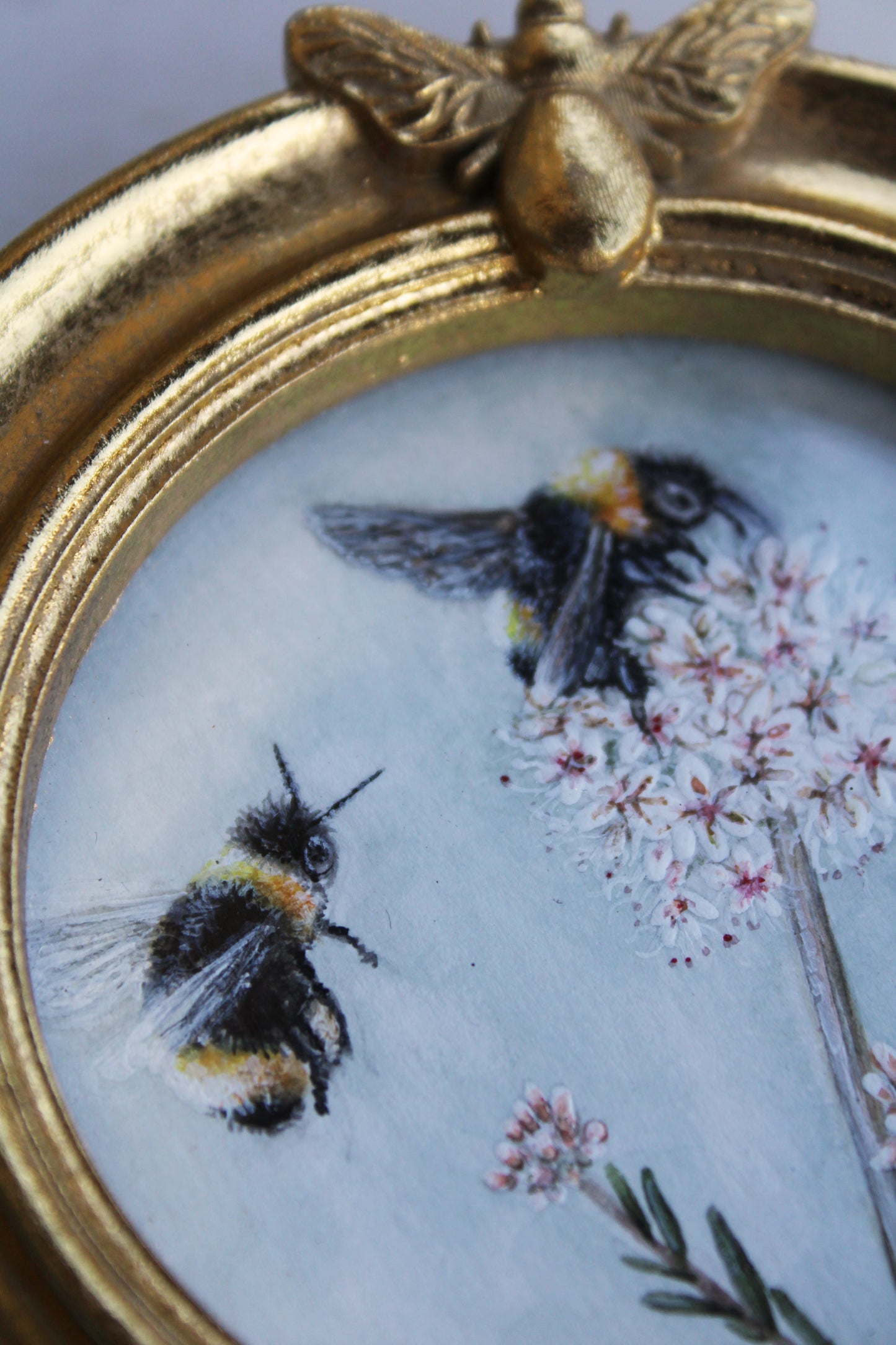Wild Buckwheat & California Bumblebees | Original Watercolor Painting