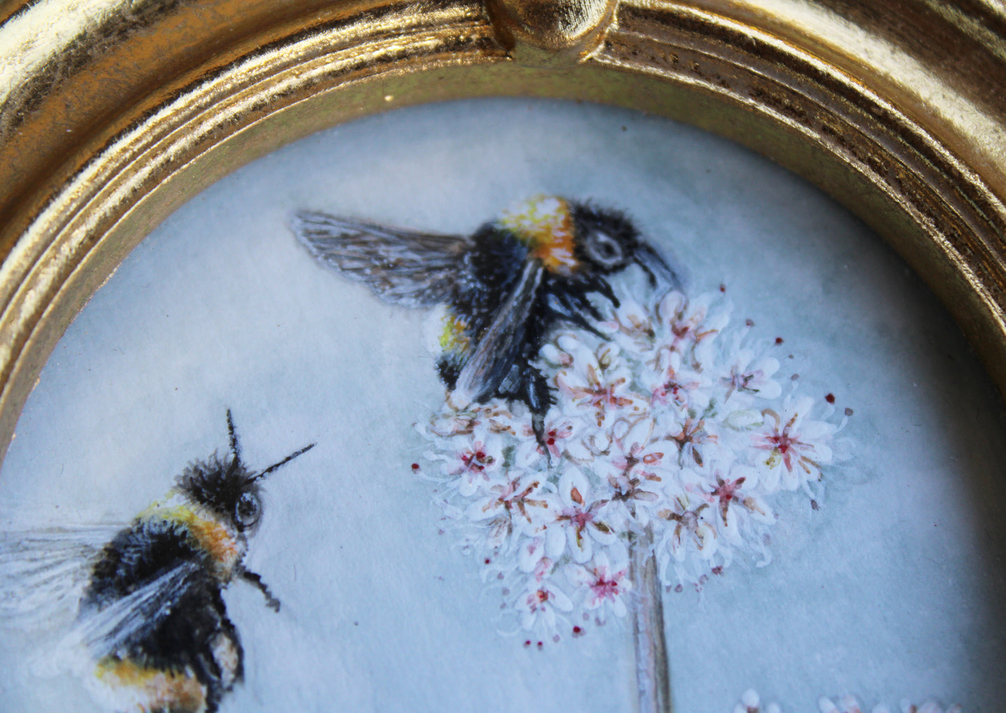 Wild Buckwheat & California Bumblebees | Original Watercolor Painting