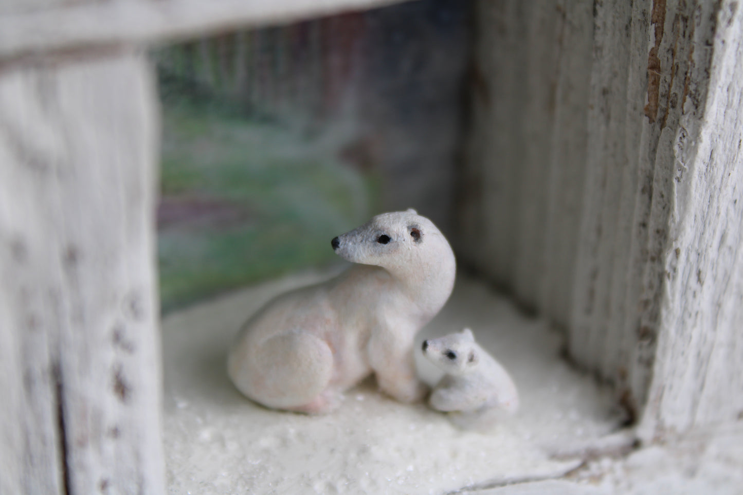 In Winter's Cloak of Color | Wooden Shadowbox