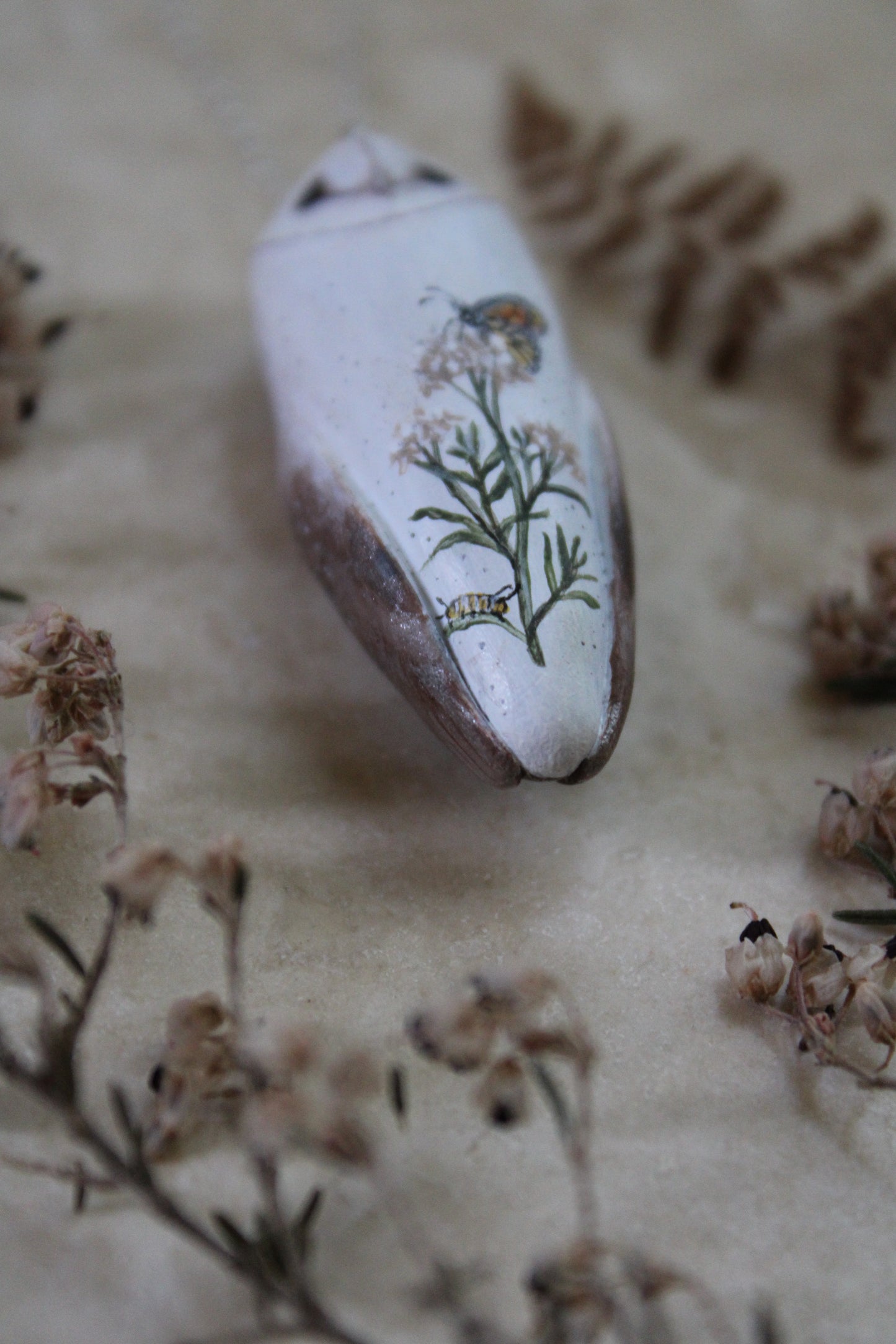 Monarch Butterfly and Milkweed Barn Owl Necklace